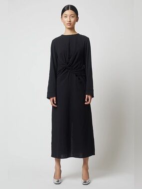 ATELIER DELPHINE 100% Organic Japanese Crinkled Cotton in Black Size Large NWT